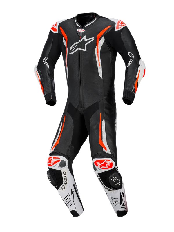Alpinestars Skinnställ GP Tech V5 Svart/Vit/ Fluoröd Helställ