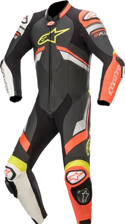 Alpinestars Skinnställ GP Plus V3 Svart/Rödfluo Helställ