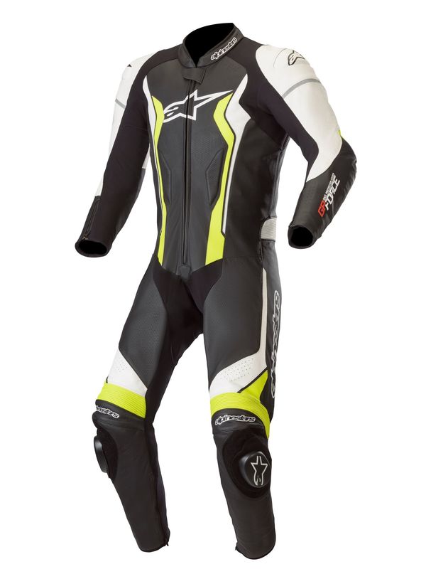 Alpinestars Skinnställ GP Force 1 Svart/Vit/Gul Helställ