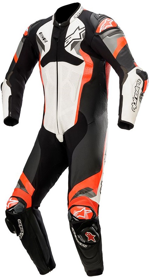 Alpinestars Skinnställ Atem V4 Svart/Vit/Röd Helställ