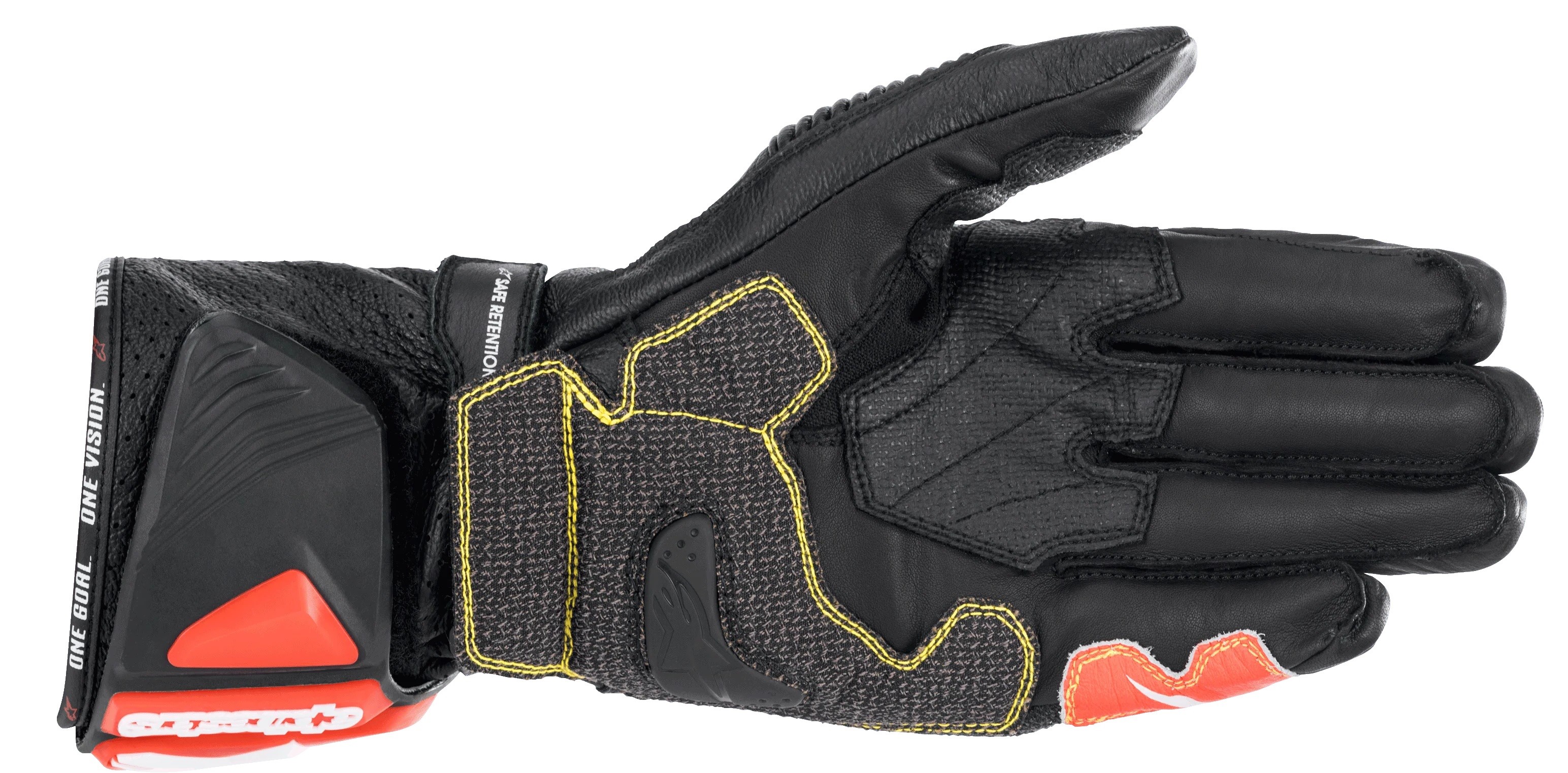 Alpinestars Skinnhandske GP-Tech V2 Svart/Fluoröd bild 2