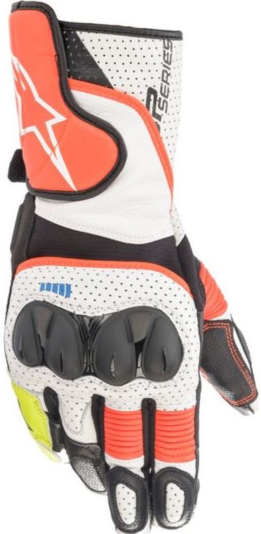 Alpinestars Skinnhandske SP-2 V3 Vit/Fluoröd
