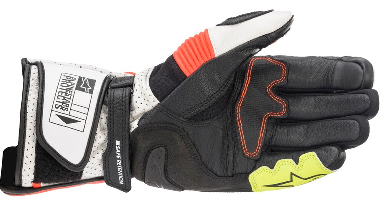 Alpinestars Skinnhandske SP-2 V3 Vit/Fluoröd bild 2