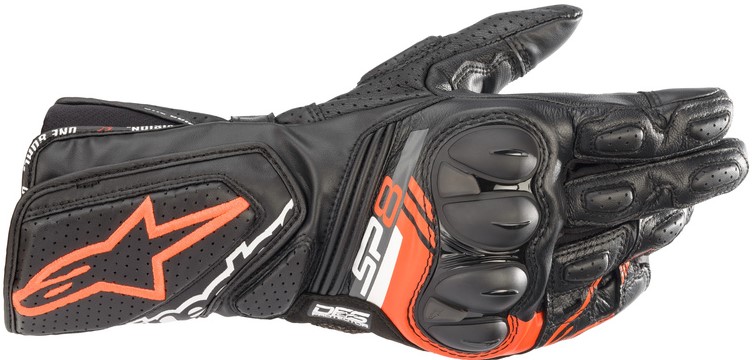Alpinestars Skinnhandske SP-8 V3 Svart/Fluoröd