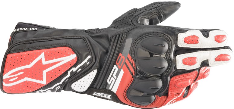 Alpinestars Skinnhandske SP-8 V3 Svart/Vit/Röd