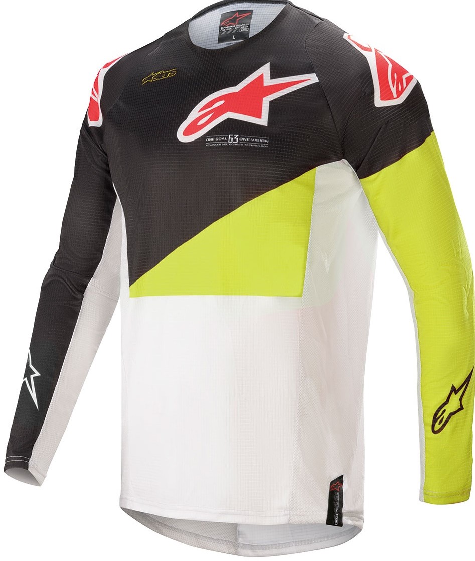 Alpinestars Crosströja Techstar Factory Vit/Svart/Fluogul