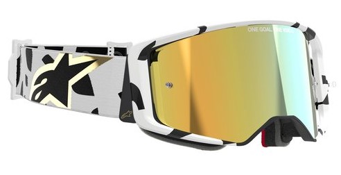 Alpinestars Crossglasögon Supertech Corp Vit/Svart - Guld bild 2