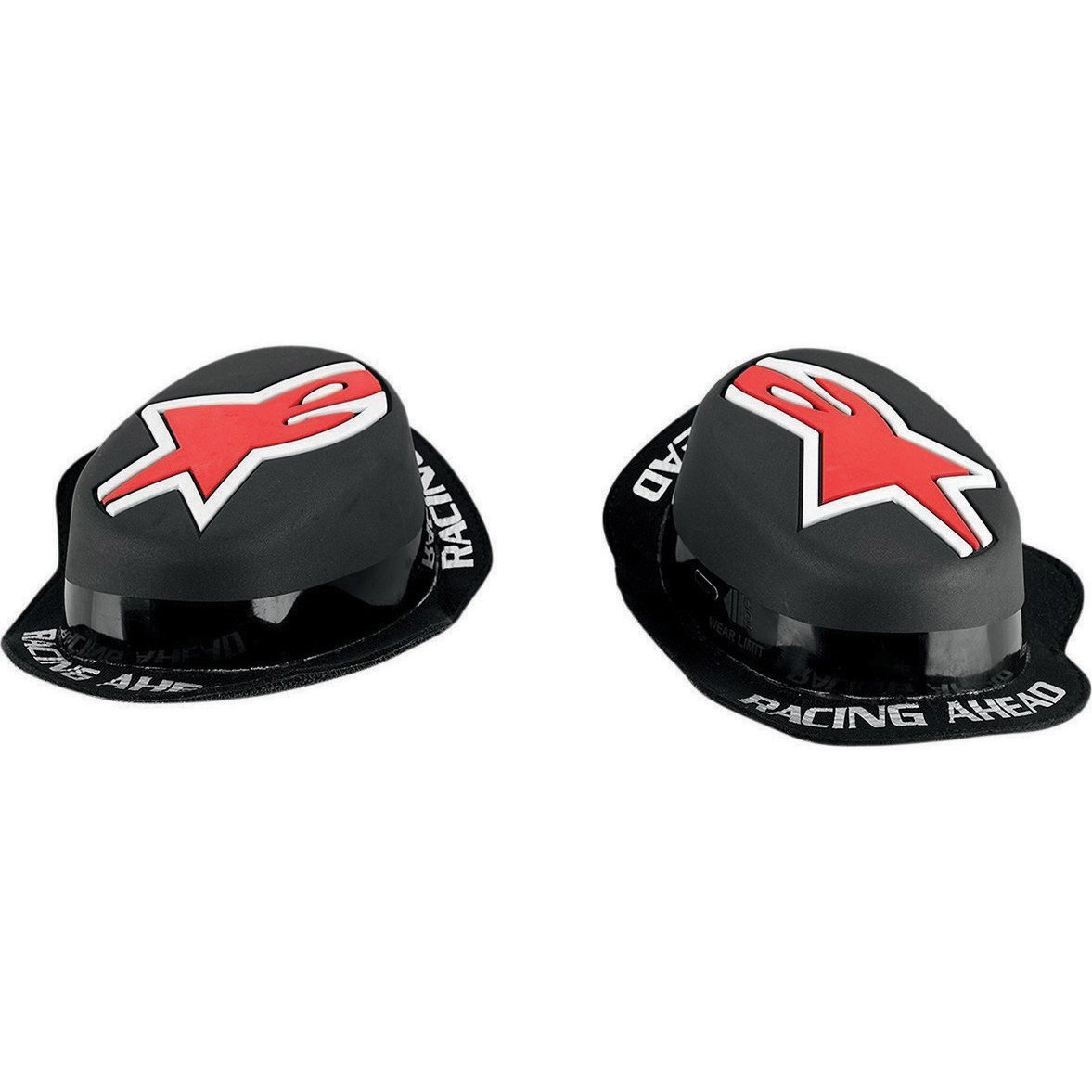 Alpinestars Knäpuckar Svart med Röd Logotyp (Regn)