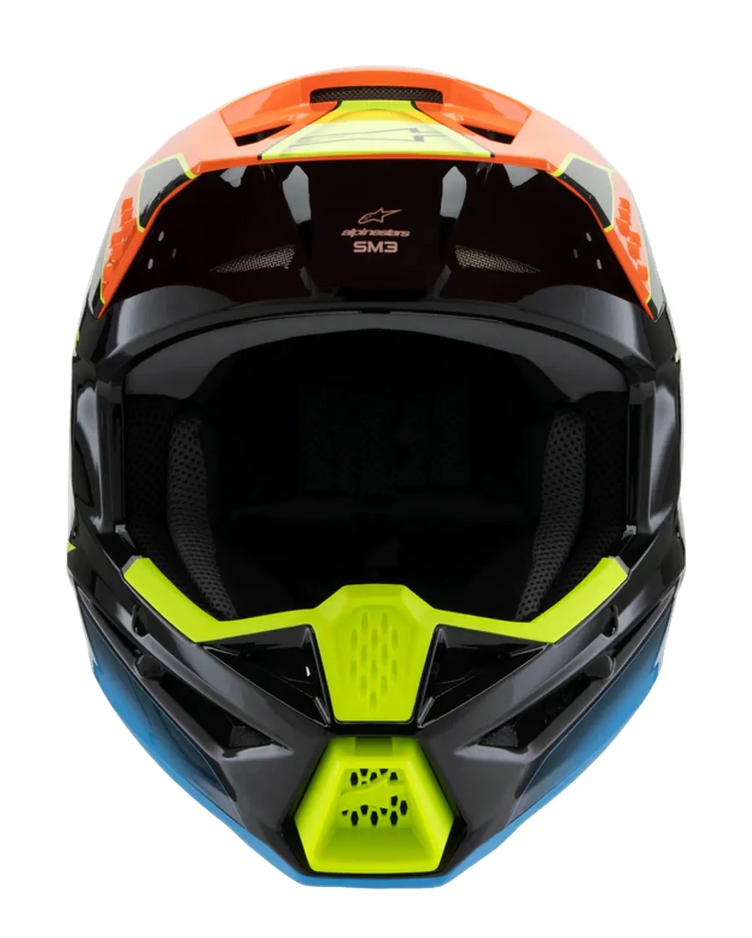 Alpinestars Crosshjälm SM3 Fray Svart/Orange/Gul Fluo (Junior) bild 2