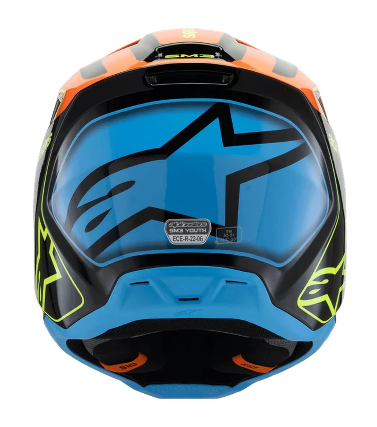 Alpinestars Crosshjälm SM3 Fray Svart/Orange/Gul Fluo (Junior) bild 4