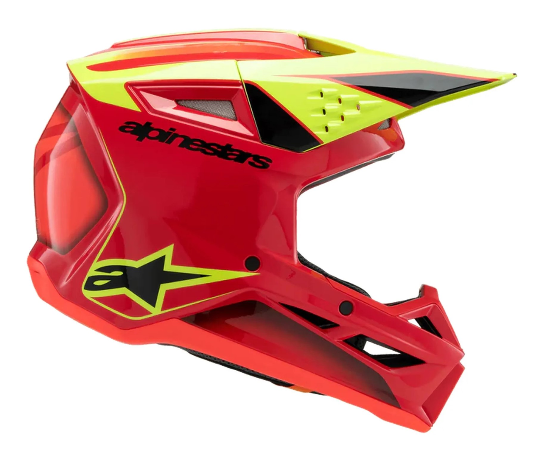Alpinestars Crosshjälm SM3 Fray Röd/Gul Fluo/Svart (Junior) bild 3