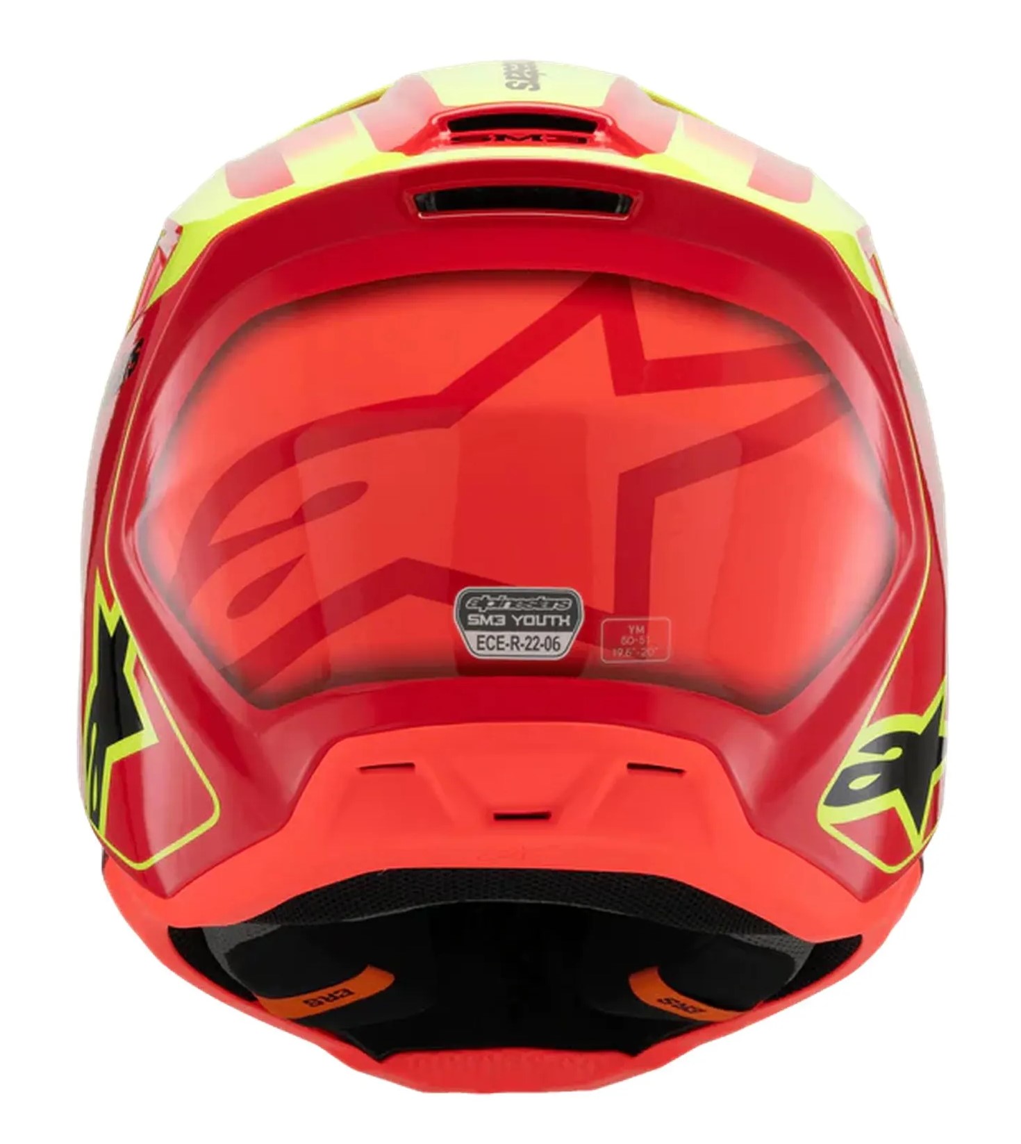 Alpinestars Crosshjälm SM3 Fray Röd/Gul Fluo/Svart (Junior) bild 4