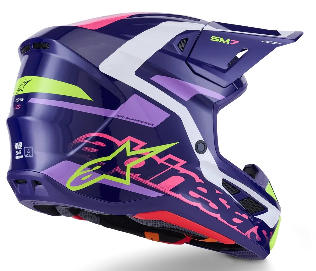 Alpinestars Crosshjälm SM-7 Deed Lila/Rosa bild 2