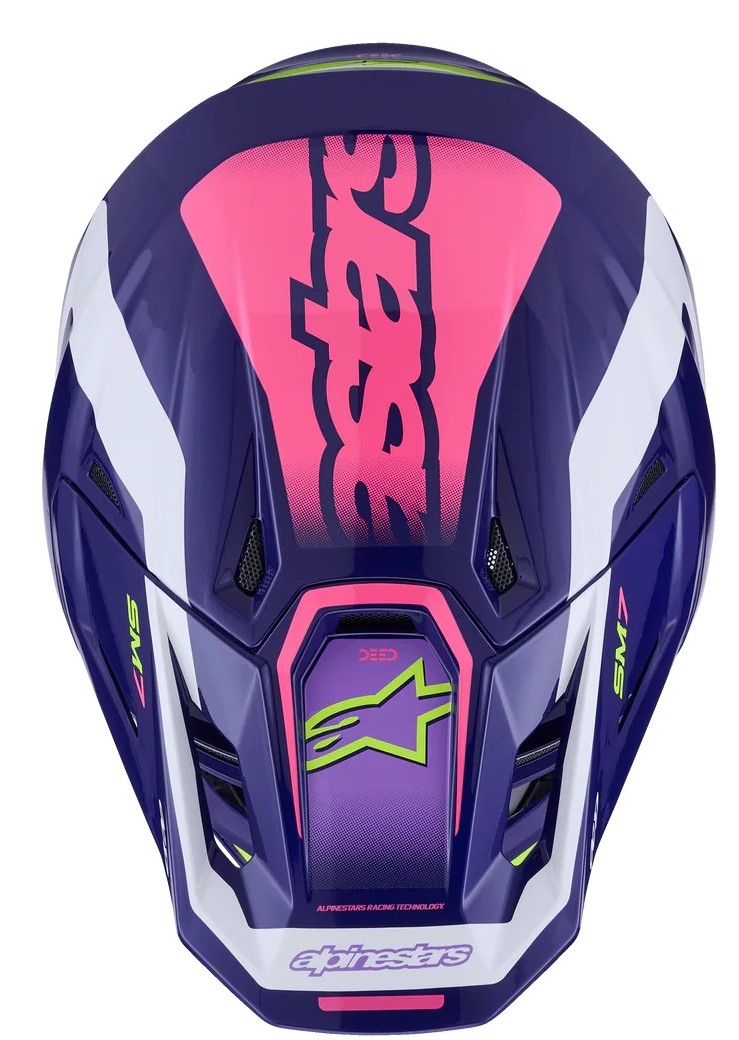 Alpinestars Crosshjälm SM-7 Deed Lila/Rosa bild 4