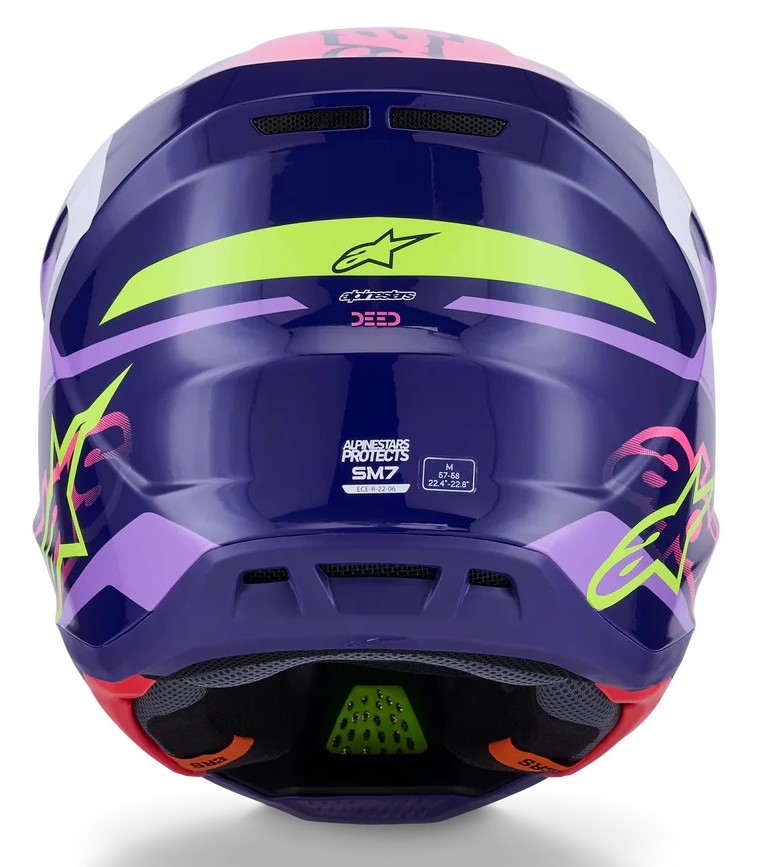 Alpinestars Crosshjälm SM-7 Deed Lila/Rosa bild 3