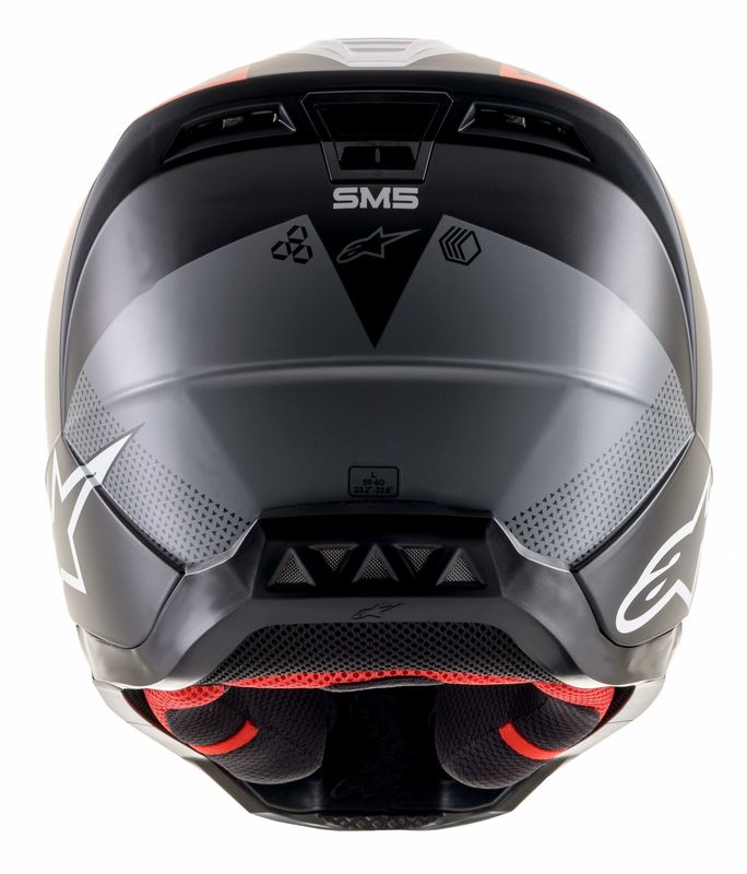 Alpinestars Crosshjälm SM5 Rayon Mattsvart/Vit/Orange bild 4