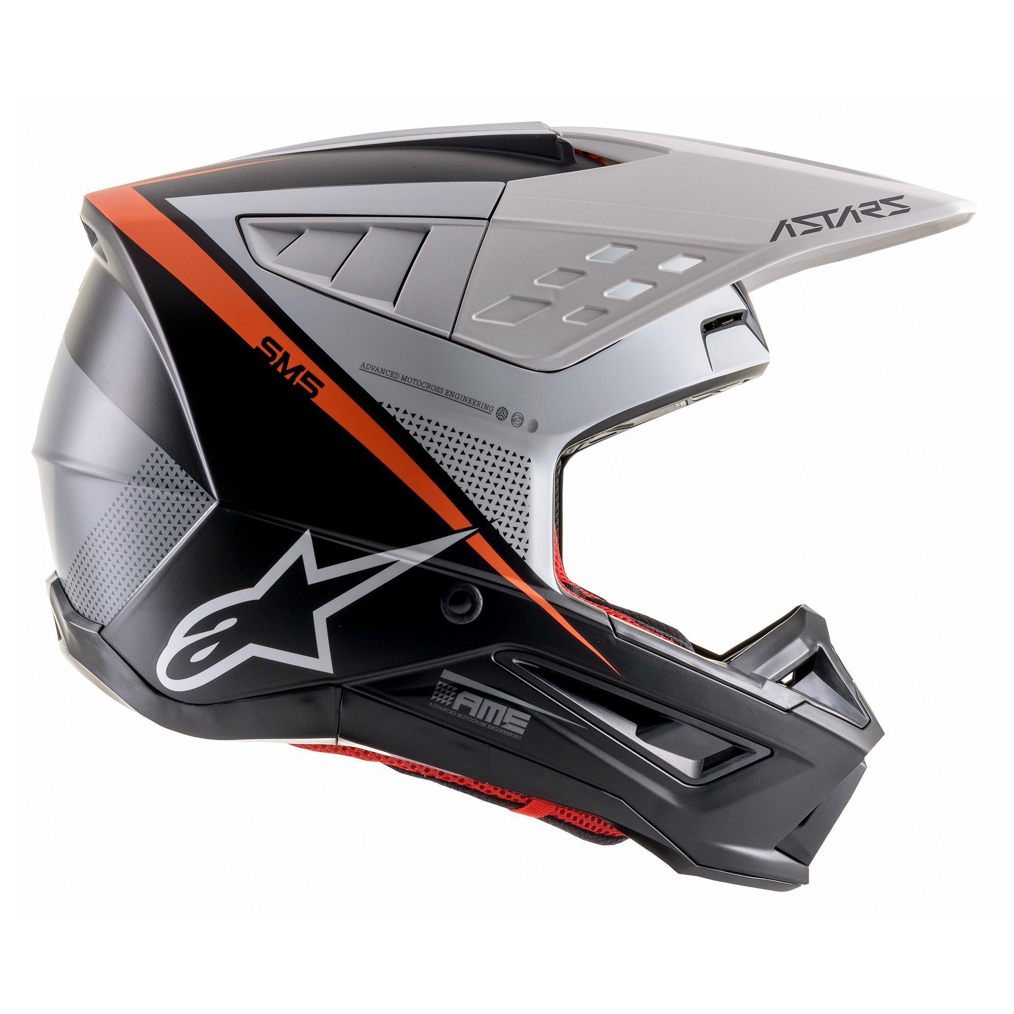 Alpinestars Crosshjälm SM5 Rayon Mattsvart/Vit/Orange bild 2