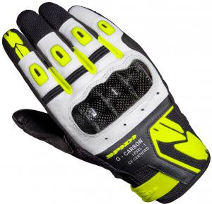 Spidi Skinnhandske G-Carbon Vit/Svart/Fluogul (Herr)
