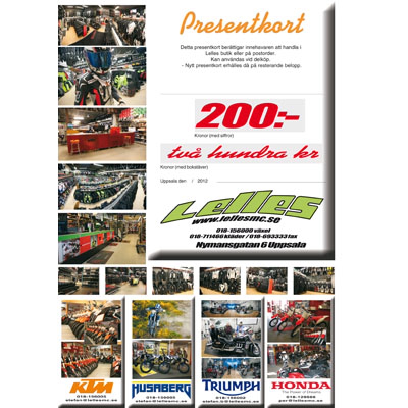 Presentkort 200kr