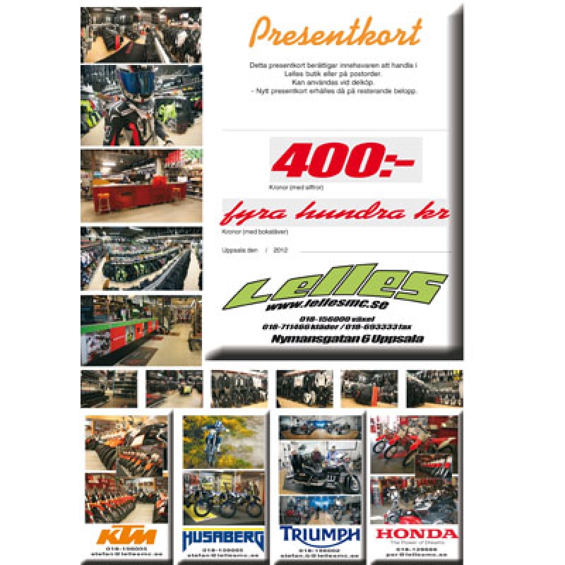 Presentkort 400kr