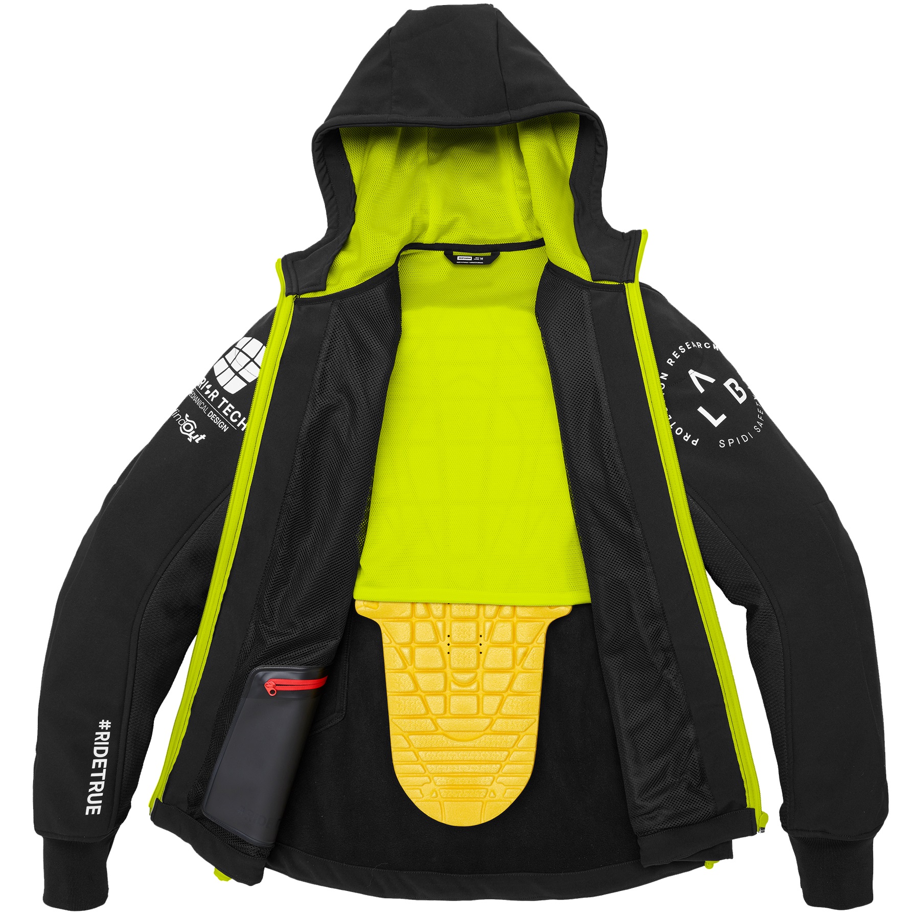Spidi Textiljacka Armor Evo Svart/Fluogul bild 4